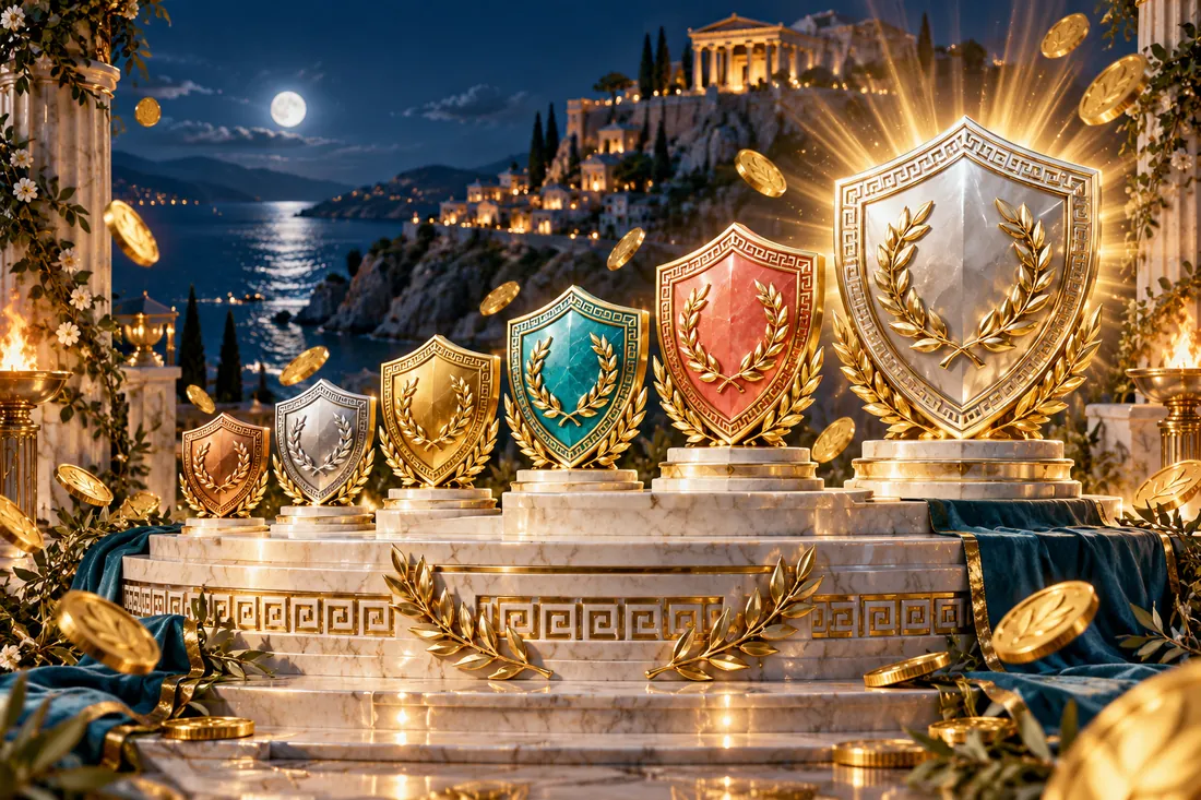 Ασπίδες βαθμίδων VIP του RioAce Casino